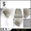 Alto grau crochet malha mulheres beanies 100% acrílico malha chapéu de inverno